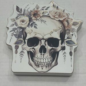 Floral Skull Decorative Plaque